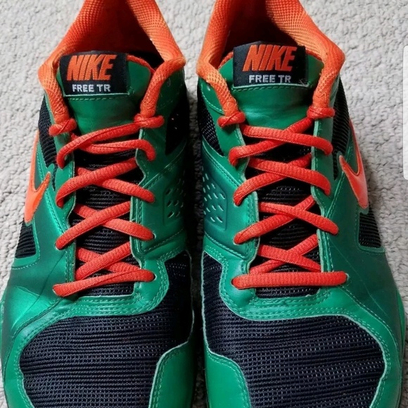 Nike ID FREE TR Green Orange Custom U Of M 10.5 - Picture 3 of 7
